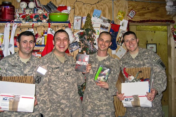 Pic of troops receiving tcandy