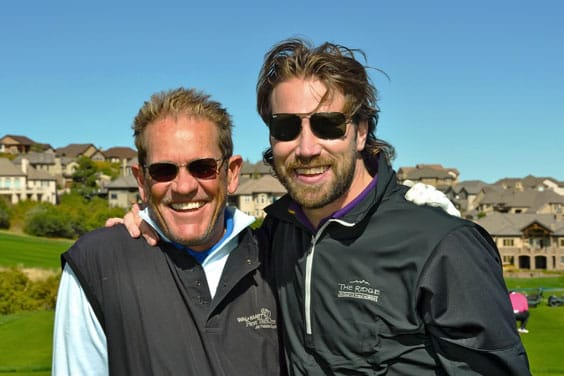 Coach Dennis Murray with Peter Forsberg