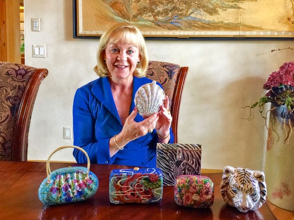 Photo of Janice holding bags