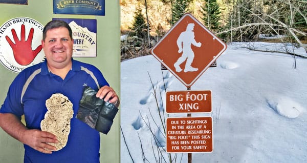 Picture at bigfoot crossing sign