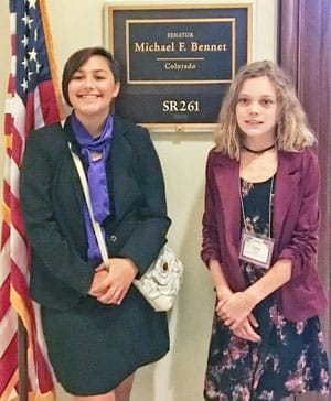 Photo of teens at senator's office