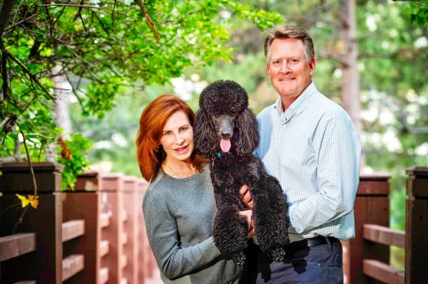 Photo of Castle Pines mayor with her husband and dog