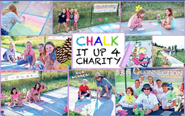 Photo collage of chalk drawings