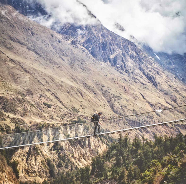 Picture of bridge in Nepal