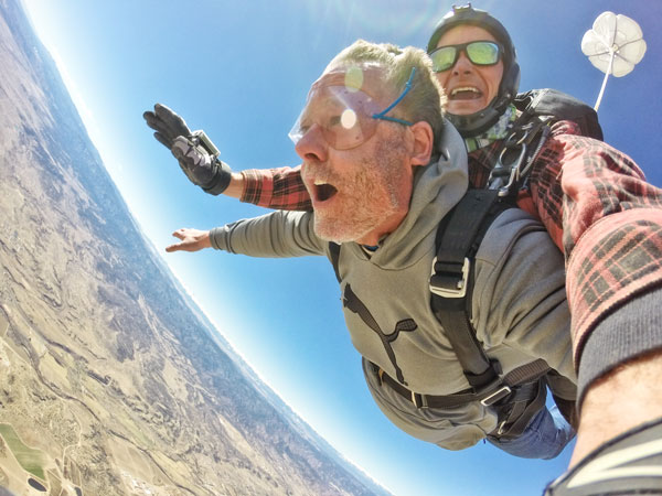 Picture of Tim skydiving
