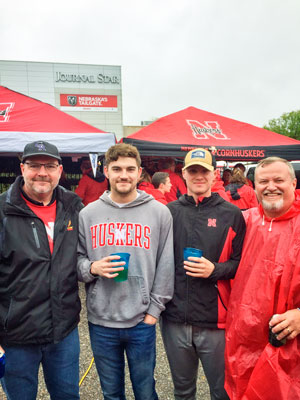 Photo Scott Ulrich and son at Nebraska game