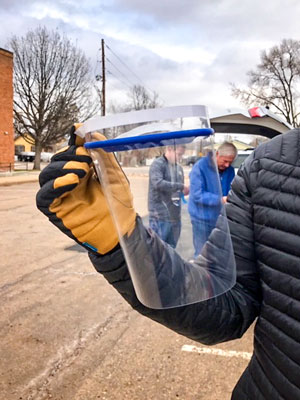 Photo of protective face shield