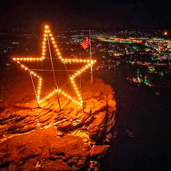 Town of Castle Rock lights star The Castle Pines Connection