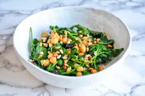 Photo of Italian Spinach with Garbanzo Beans and Raisins