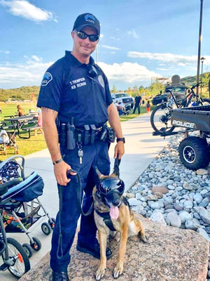 Photo honoring K-9 Officer Ronin