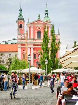 Photo Street Scene Slovenia Capital