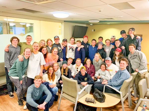 Photo Students packed the ICU waiting room of Denver Health Medical Center