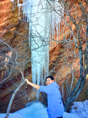 Photo of Emmett Rhee climbing at Red Rocks