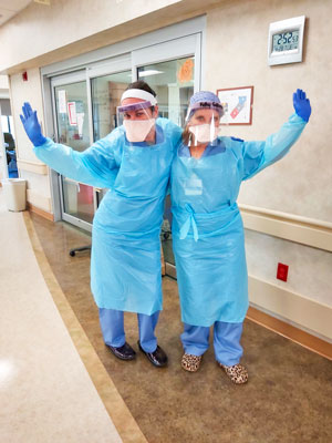 Photo of Kathy Gallegos and fellow nurse Kristan Dye.