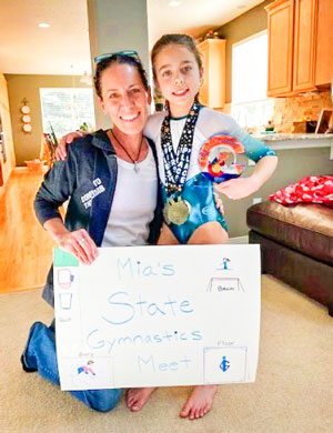 Mia Allen celebrates her love for gymnastics