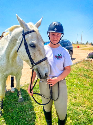 Photo of Emma Beaman and rescue horse Stormy