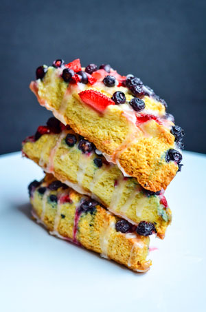 Photo of sourdough scones with berries