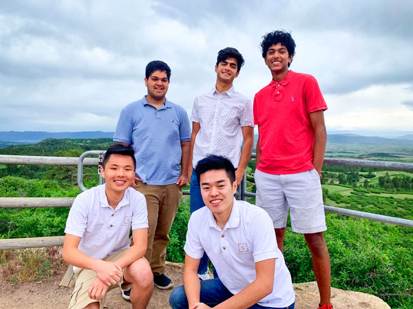 Photo left to right top row: Nihaar Gupta, Naman Kapasi and Nandan Murugesan; bottom row: Derek Chen and Charlie Fu.