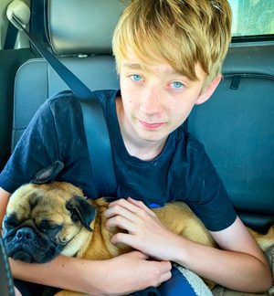 Photo of dog snoozing