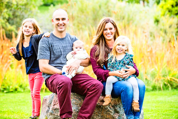 Photo of the Scott family in 2017
