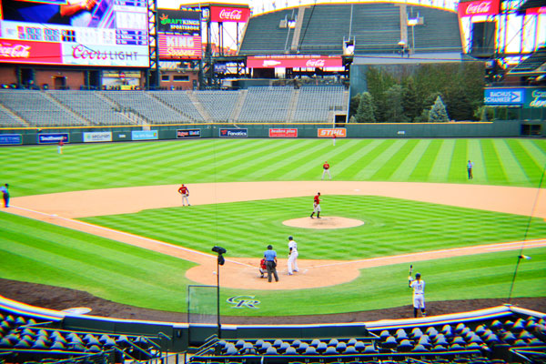 Photo of baseball stadium no fans