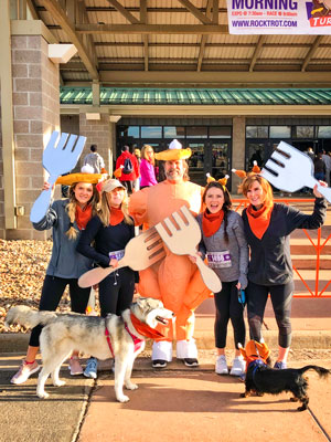 Photo of the Snooks at Turkey Rock Trot in 2019