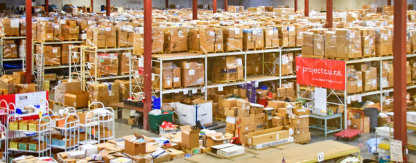 warehouse at Project C.U.R.E.’s international headquarters