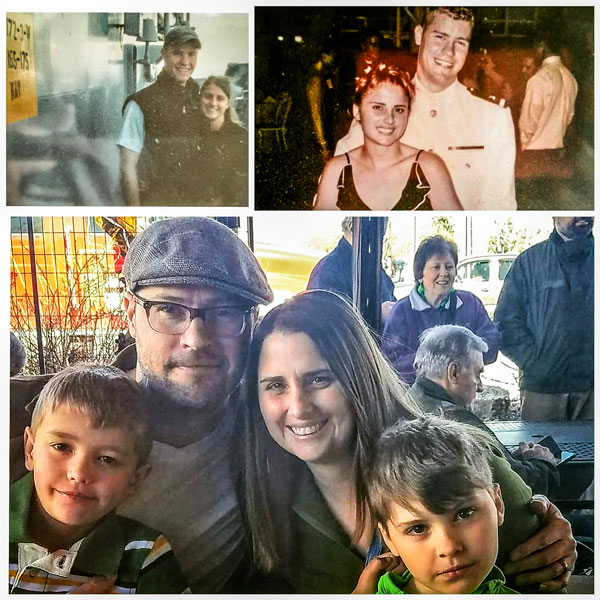 Photo collage of the O'Dea family