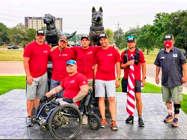 Photo of wounded veterans who walked 100 miles from Westminster to Colorado Springs