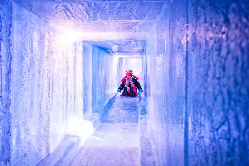 Photo of sliding through chilly tunnels of ice