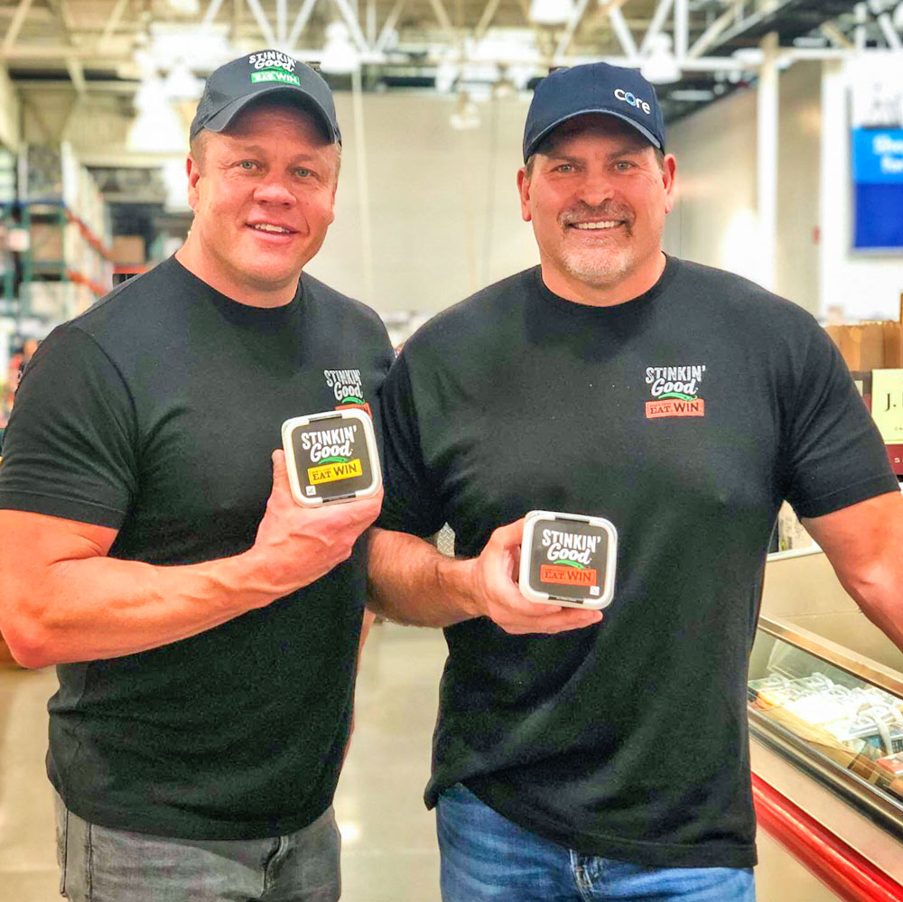 Photo of Castle Pines resident David Bloom (left) and former Denver Broncos offensive end Mark Schlereth