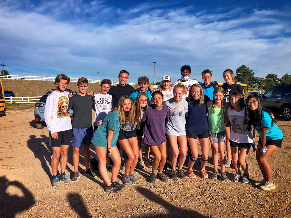 Photo of RCHS varsity boys and girls at state championship