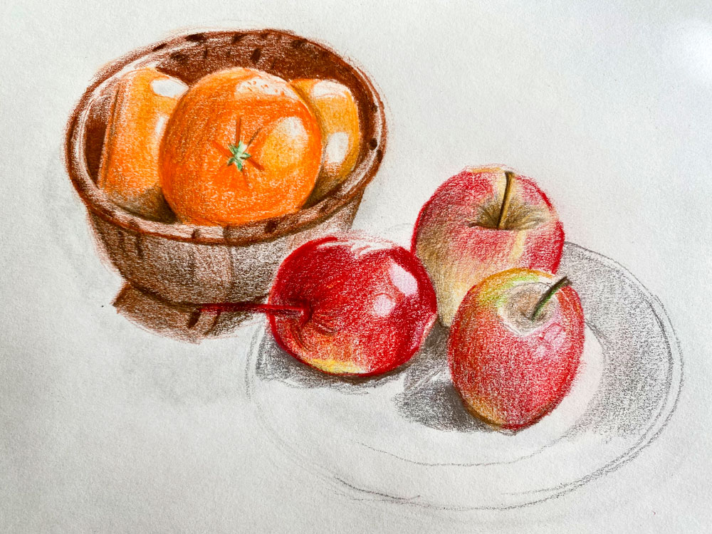 Drawing of apples
