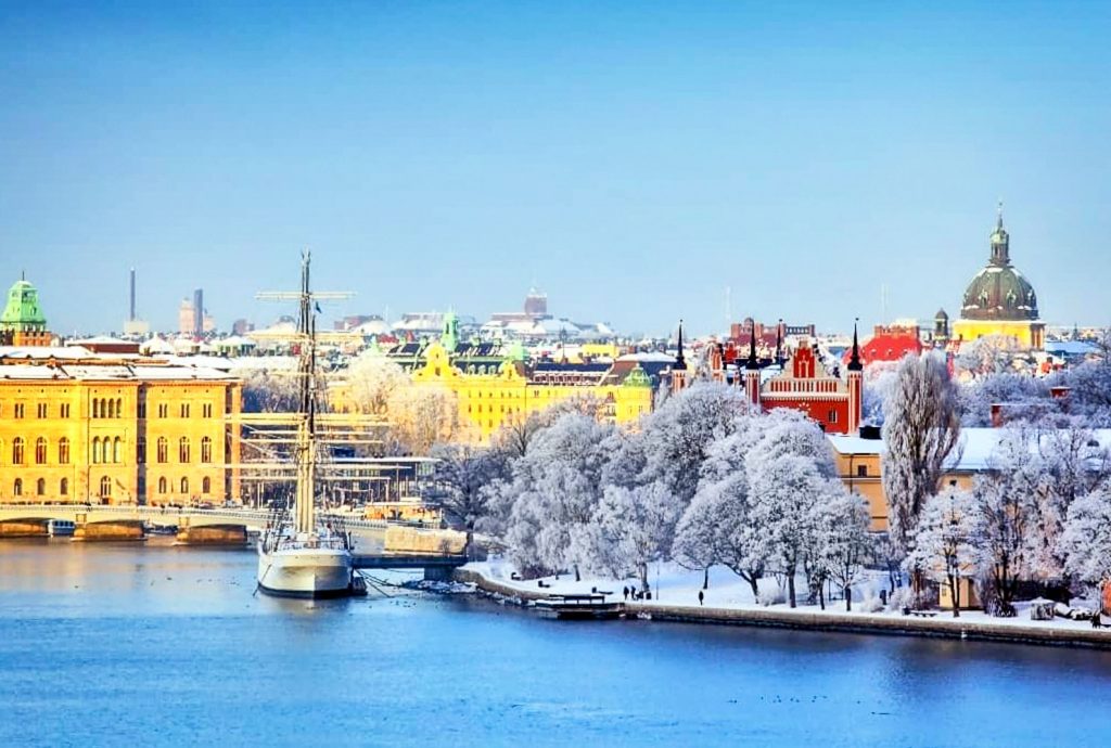 Photo of view north with Skeppsholmen Island.