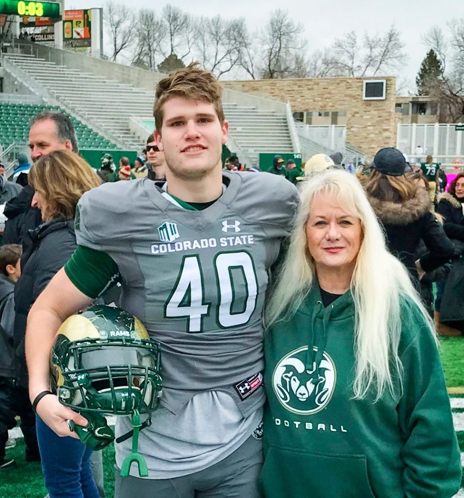 Photo of Barbara A. Lane with her grandson, Kyle Crooks.