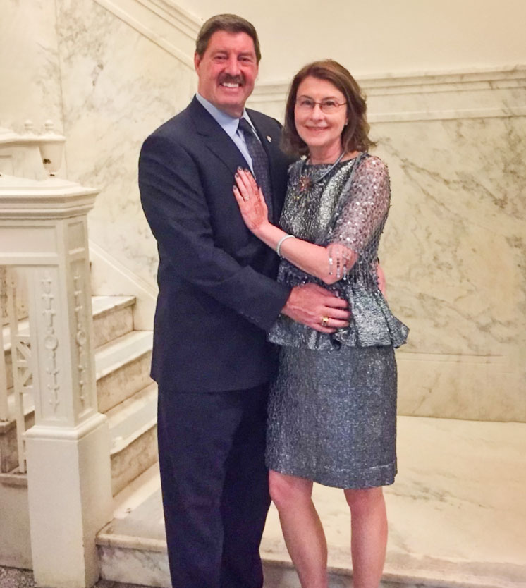 Photo of Rusty Walker, CEO of FarmBox Foods in Sedalia, and his wife, Donna.