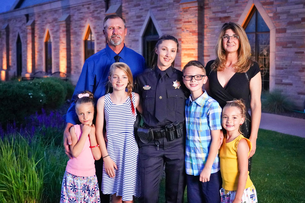 Photo of DCSO Deputy Lauren Childress and her family