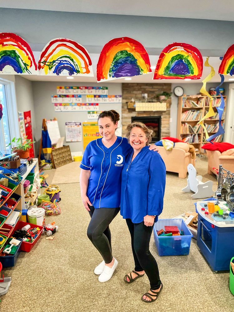 Photo of Molly (left) and Terry Mazat (right) are ready to deliver a day’s worth of hands-on learning.