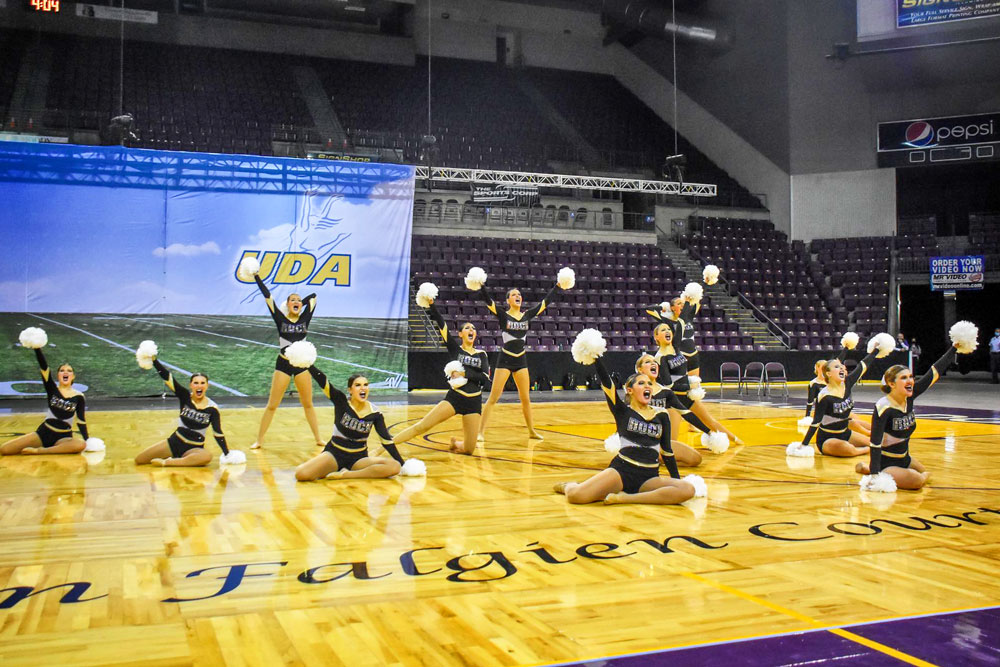 Photo of RCHS poms at the Broadmoor World Arena