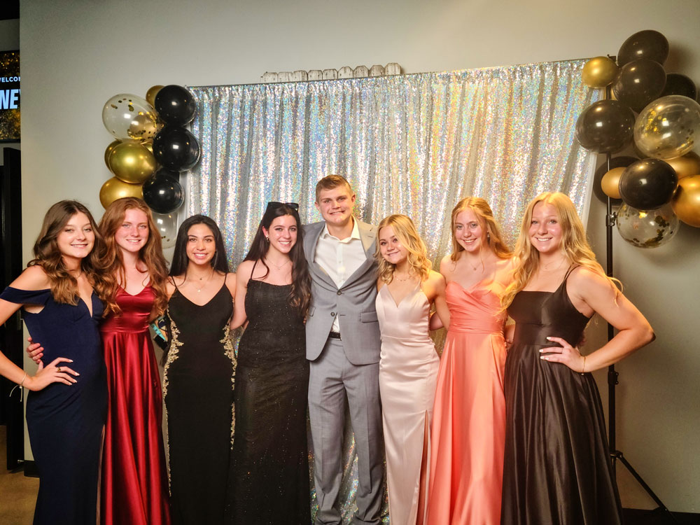 Photo of friends gathered together at Journey Prom.