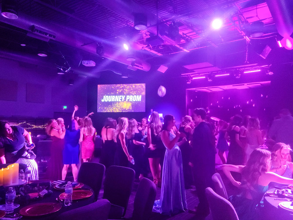 Photo of students rocking to hit song and prom
