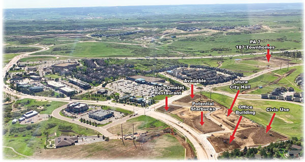 Aerial photo of Castle Pines growth