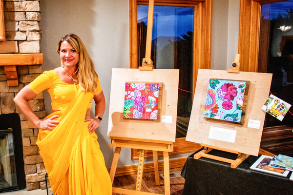 Photo of Amanda Foltz who fell in love with the colors of India.