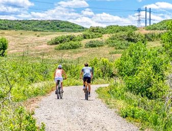 Photo of cyclists on East/West Regional Trail