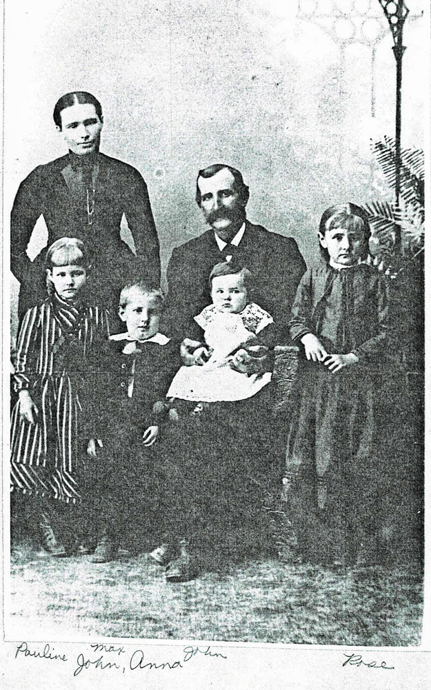 Photo circa 1891 of the John Schweiger family.