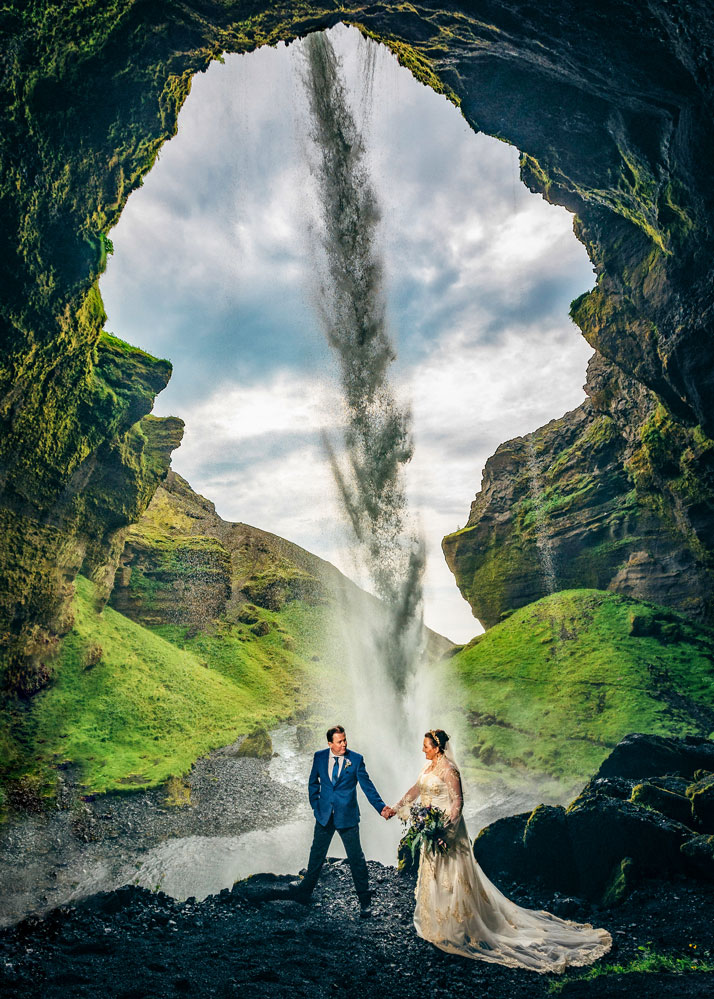 Photo of Castle Pines City Clerk, Tobi Duffey, was married in Iceland.