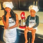 Photo of Yvonne Bailey and her sous-chef and son, Chase.