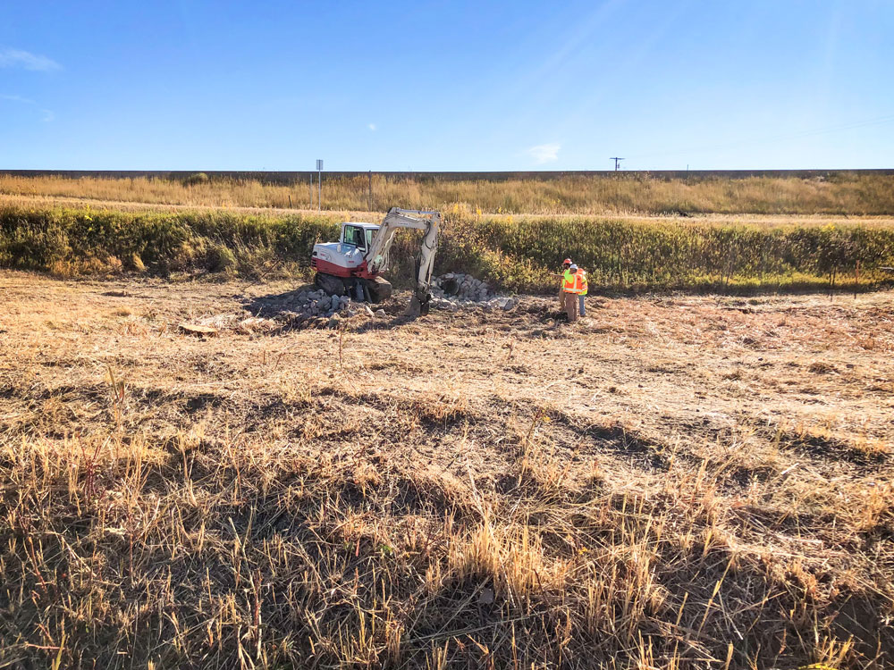 Photo of storm drainage reclamation 