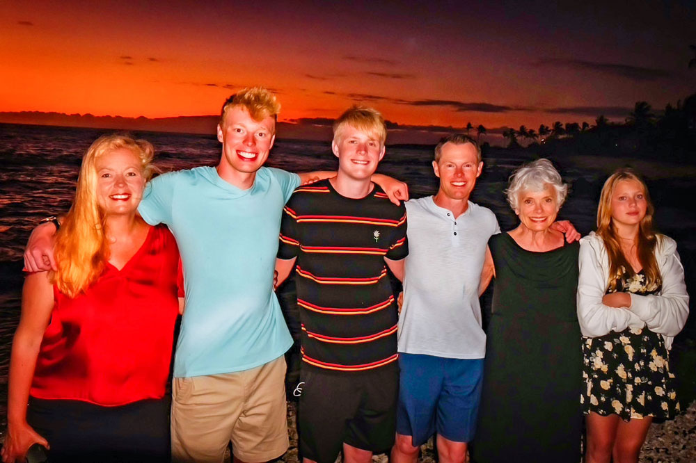 Photo of the Brand family in Hawaii