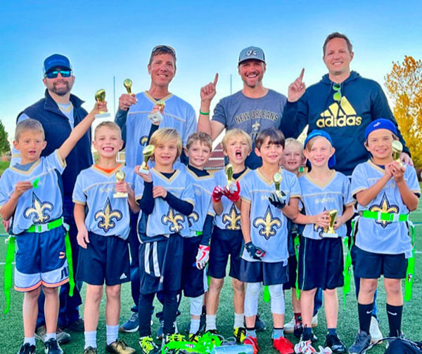 Phto of New Orleans Saints (ages 6 to 8) were fall Super Bowl champs